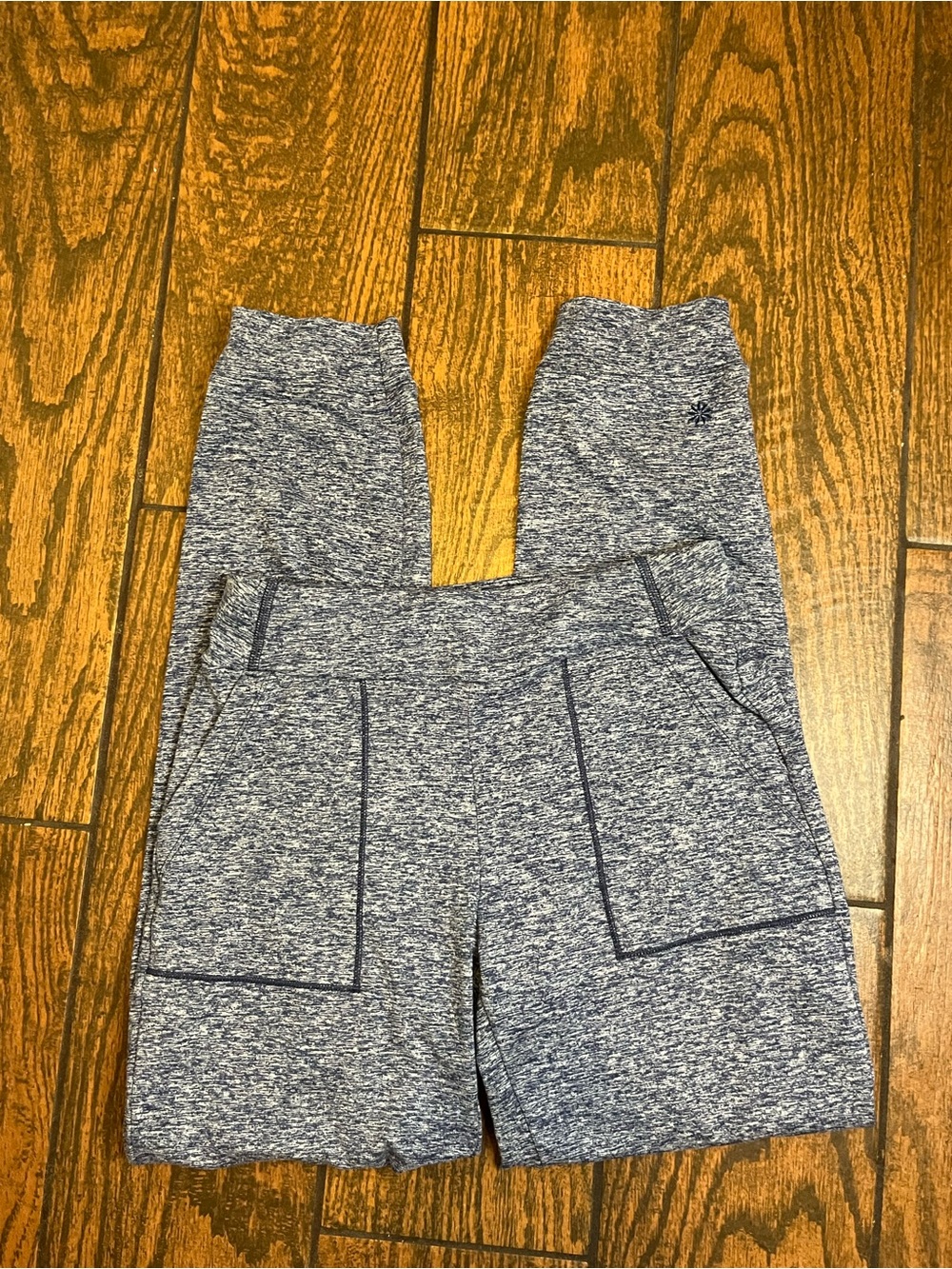 Athleta Kids Heathered Blue Gray Joggers